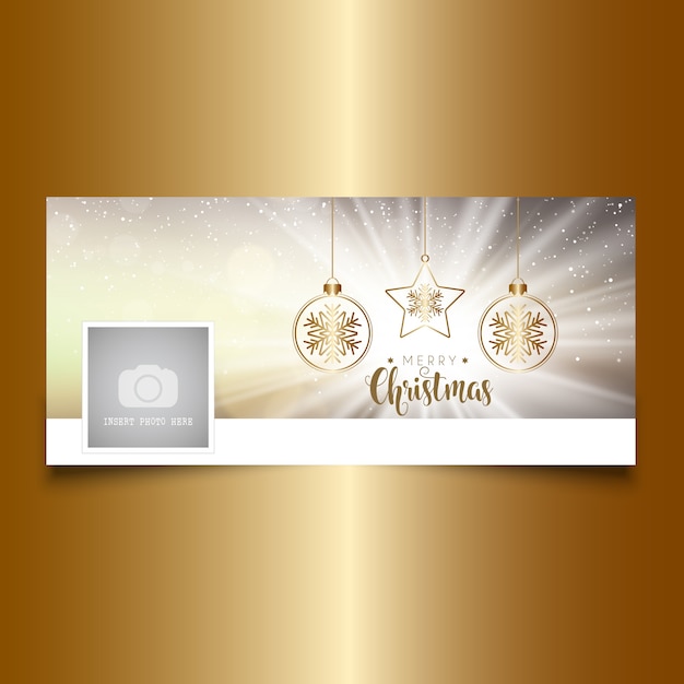 Kostenloser Vektor weihnachten timeline cover design