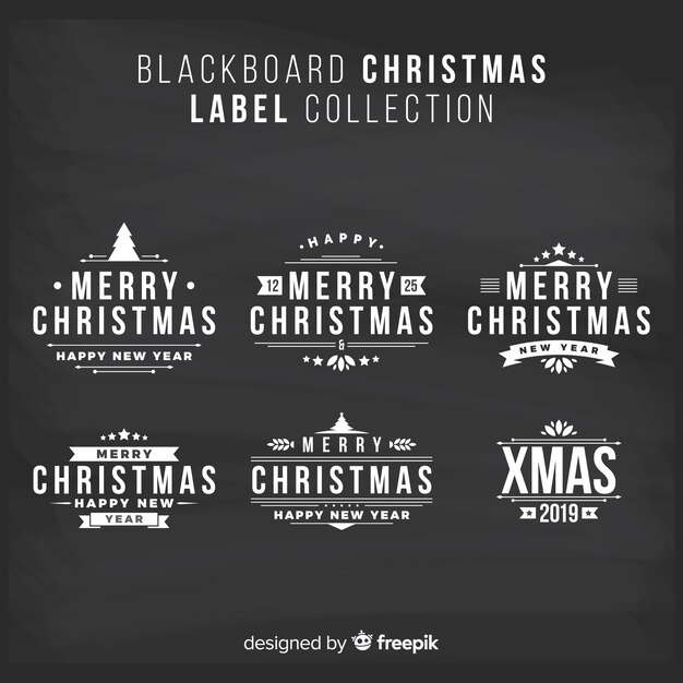 Weihnachts-Etiketten-Sammlung