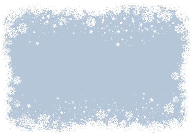 Weihnachts-Hintergrund mit Schneeflecken und Sternen