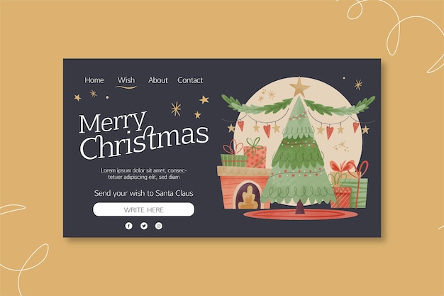 Weihnachts-landingpage-konzept