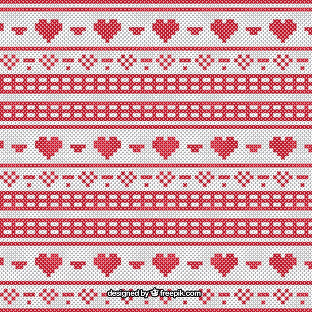 Weihnachts-Muster in Kreuzstich-Stil