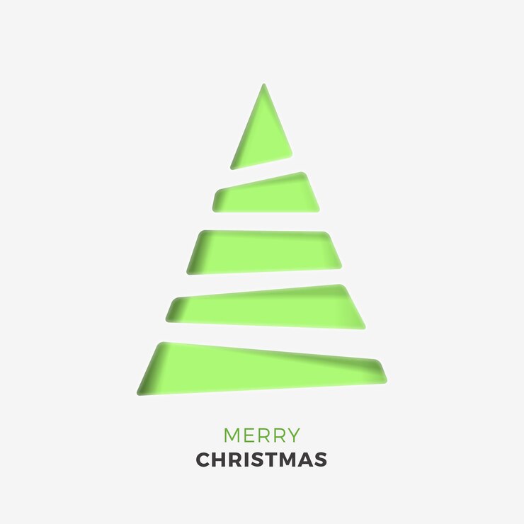 Kostenlose Vektor weihnachtsbaum in papierart