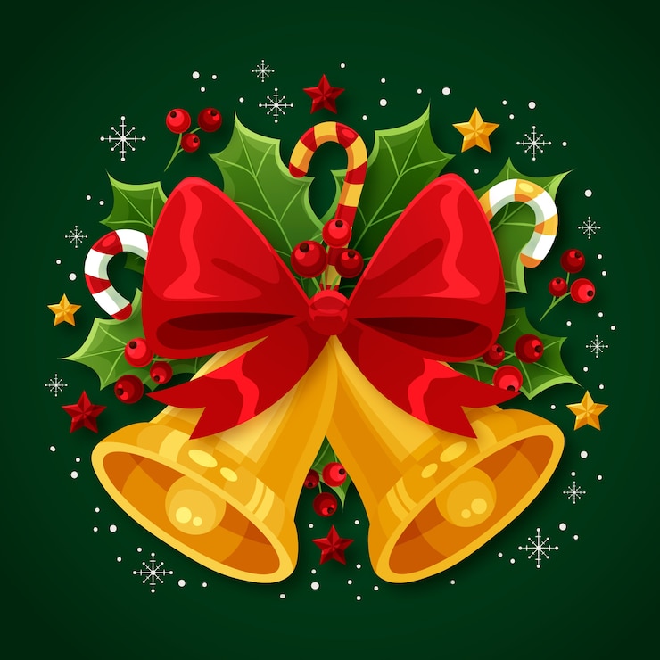 Kostenlose Vektor weihnachtsdekoration im flachen design