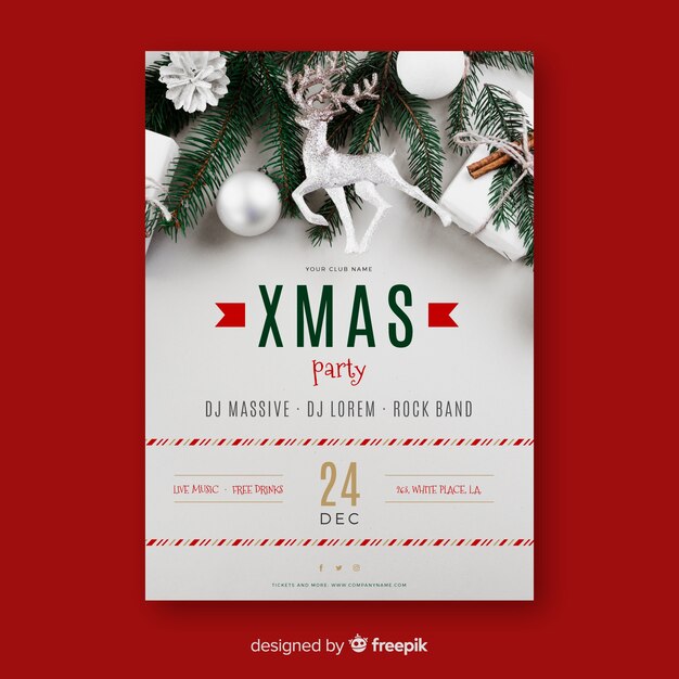 Weihnachtsfeier Plakat Vorlage