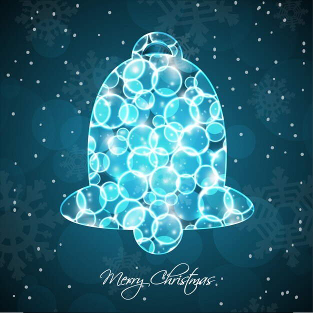 Kostenlose Vektor weihnachtsglocke hintergrund