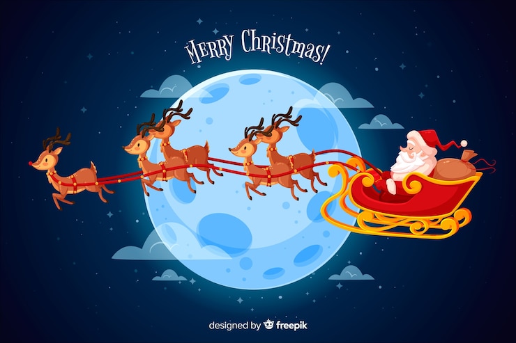 Kostenlose Vektor weihnachtskonzept im flachen design