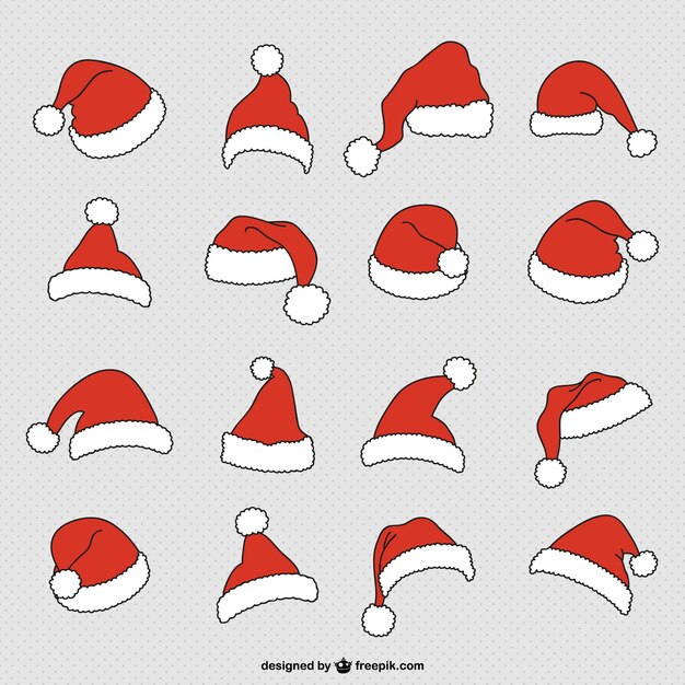 Weihnachtsmann-Hüten Sammlung