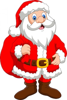 Weihnachtsmann mit einem sack geschenke