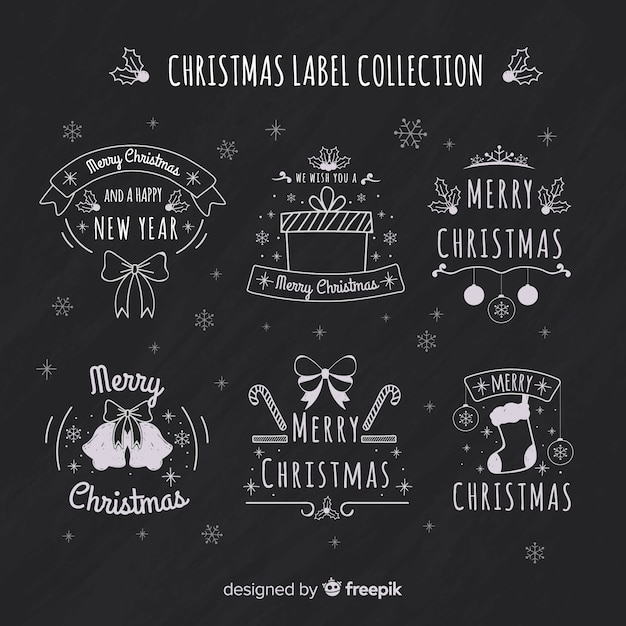Weihnachtstafel-labelsammlung
