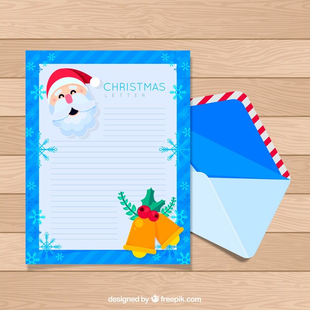 Weihnachtsumschlag und Brief