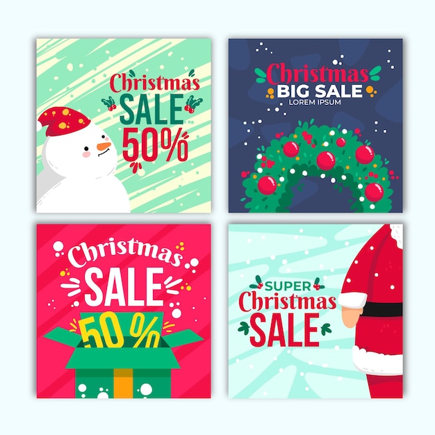 Weihnachtsverkauf instagram post sammlung