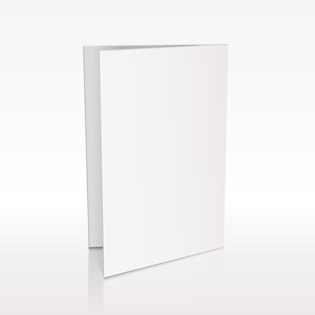 Weiße Broschüre mit leerem Ordner
