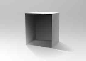Kostenloser Vektor weiße offene realistische box