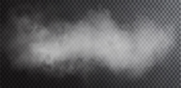 Weiße rauchwolke isoliert auf transparentem schwarzem hintergrund png dampfexplosion spezialeffekt