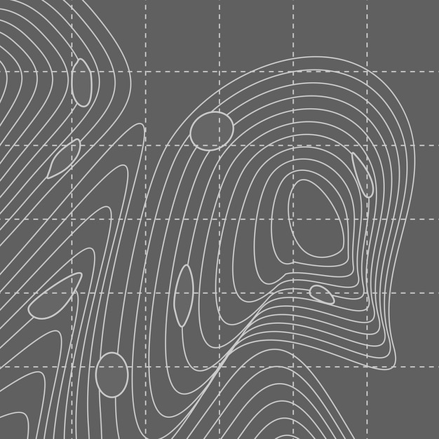 Kostenloser Vektor weiße und graue abstrakte höhenlinienkarte