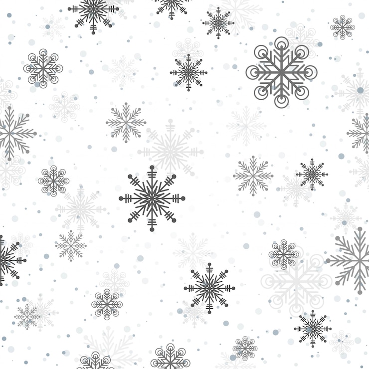 Kostenlose Vektor weißer hintergrund der schneeflocken dekorativ