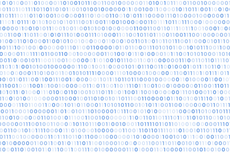 Kostenlose Vektor weißer hintergrund des binärcodes mit schwebenden zahlen