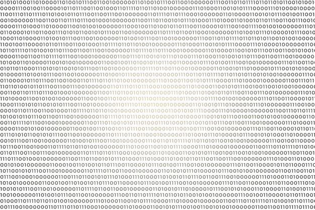 Kostenloser Vektor weißer hintergrund mit binären codezahlen