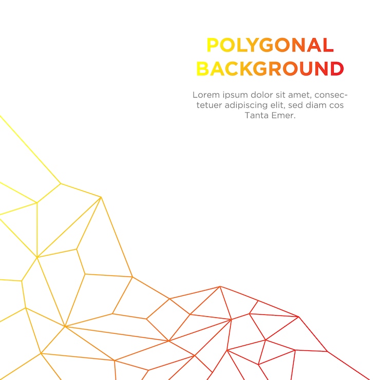 Kostenlose Vektor weißer polygonaler hintergrund