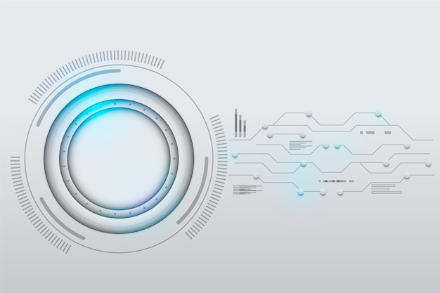 Kostenloser Vektor weißer technologiehintergrund