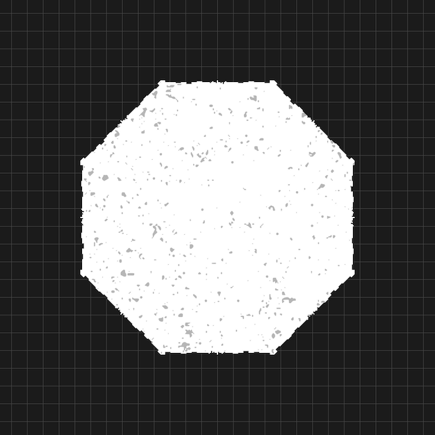 Weißes geometrisches fünfeck auf einem schwarzen hintergrundvektor