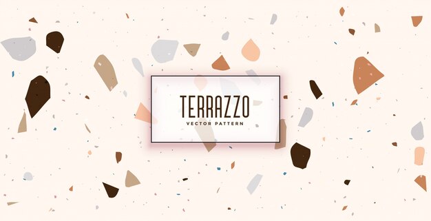 Weißes Terrazzo-Formmuster-Texturhintergrunddesign