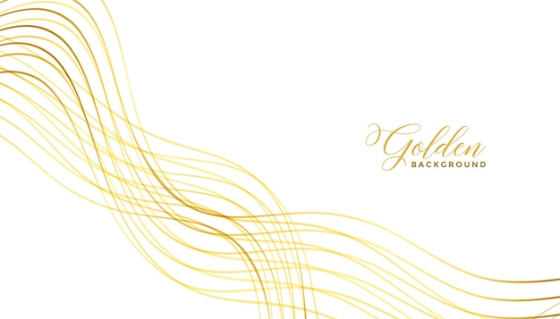 Wellenförmige goldene Linien Premium-Hintergrunddesign