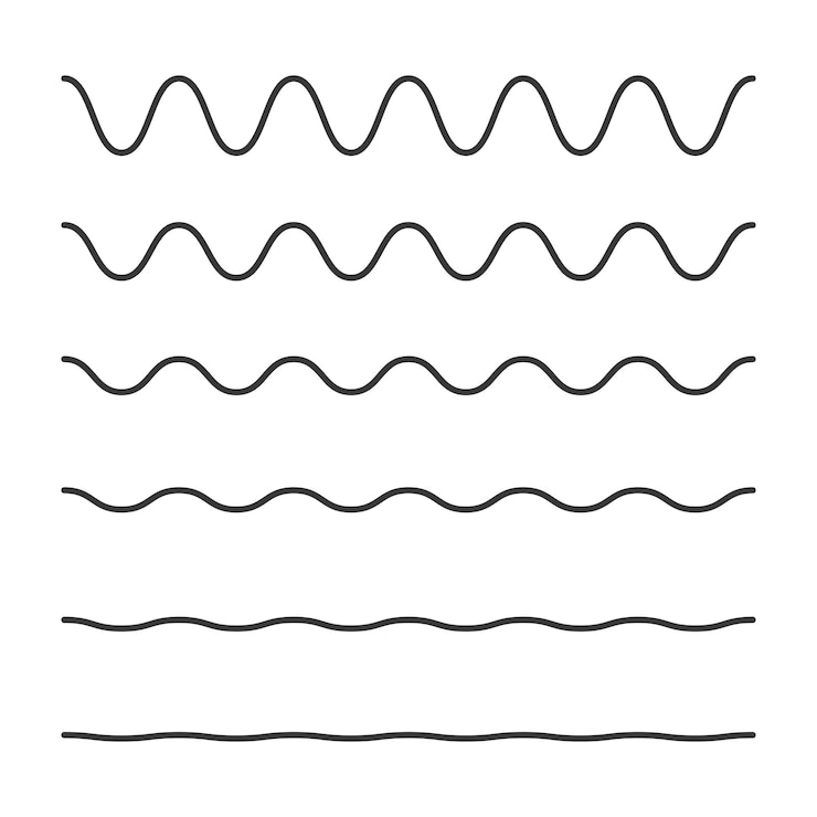 Kostenlose Vektor wellenförmige linien