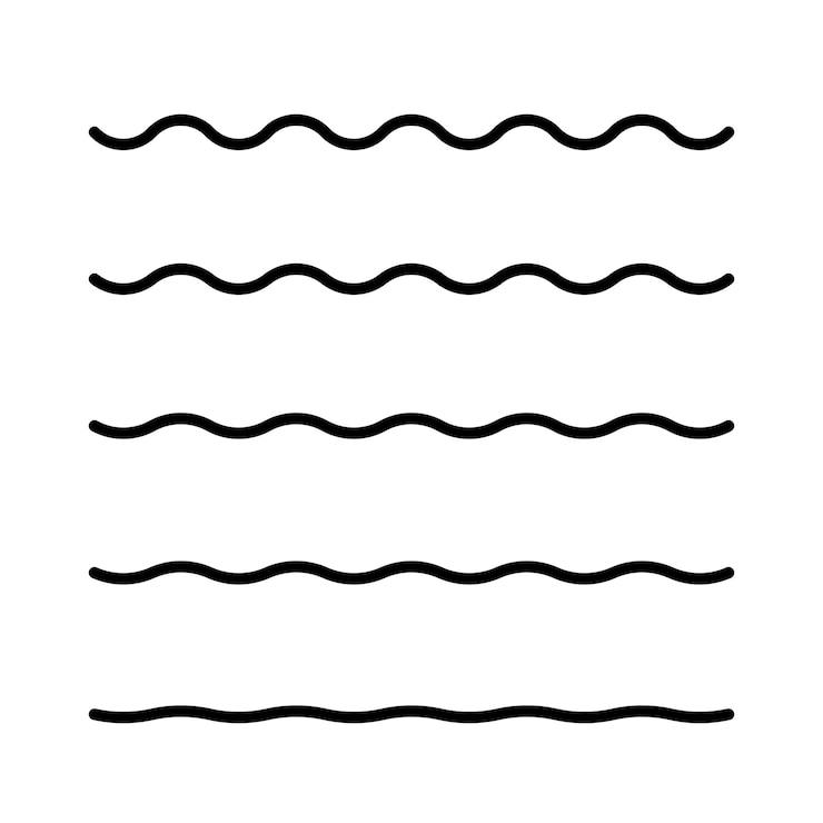 Kostenlose Vektor wellenförmige linien