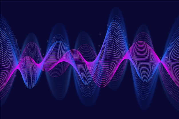 Wellenförmiger Hintergrund violette und blaue Bewegung