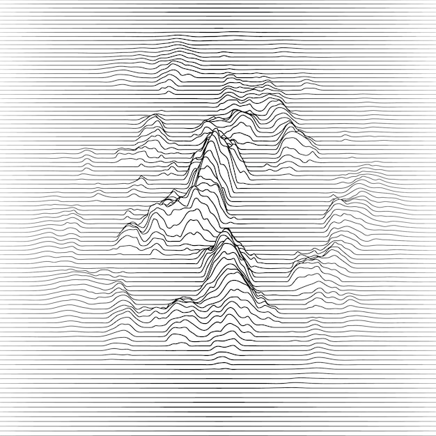 Kostenloser Vektor wellenlinien machen berge