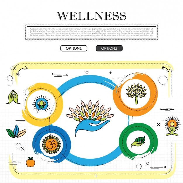 Kostenloser Vektor wellness-charts design