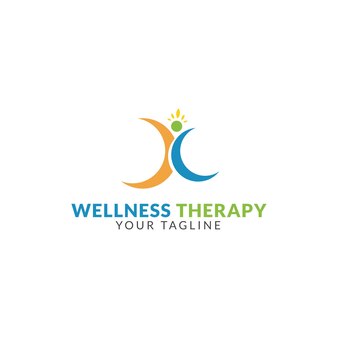 Wellness-therapie-logo-vektor-illustration. passend für ihr unternehmen im bereich gesund