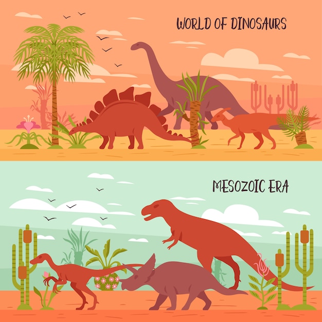 Welt der dinosaurierillustration