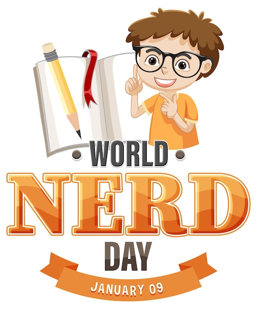 Welt-nerd-tag-banner-design