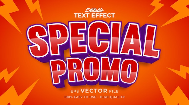 Werbe-cartoon-typografie premium-bearbeitbarer texteffekt
