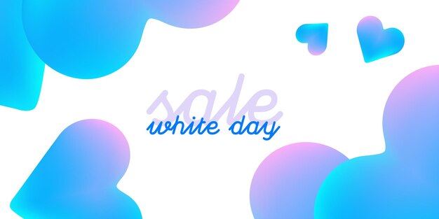 White Day Sale Banner Poster Design Free Vector