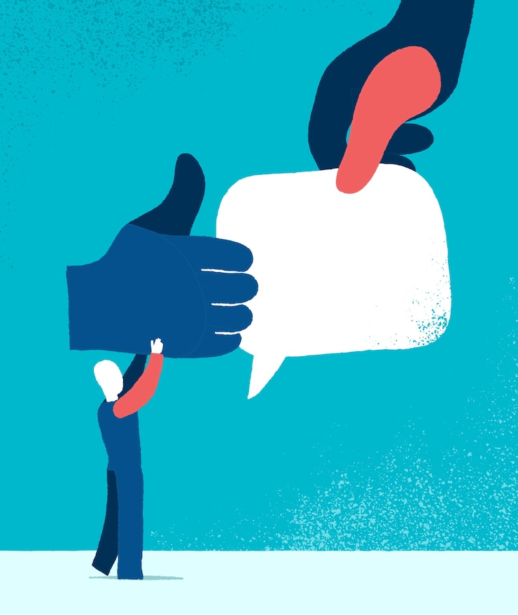 Kostenlose Vektor wie und kommentare icon illustration