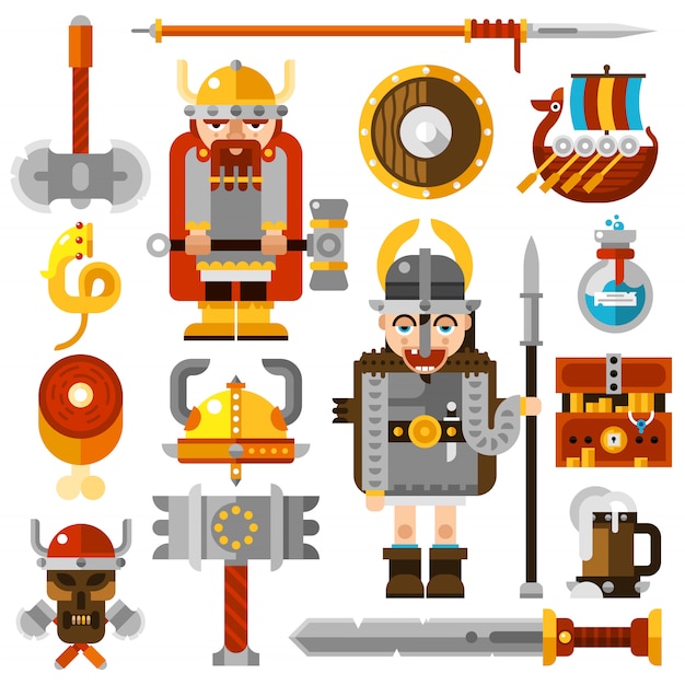 Wikinger icons set