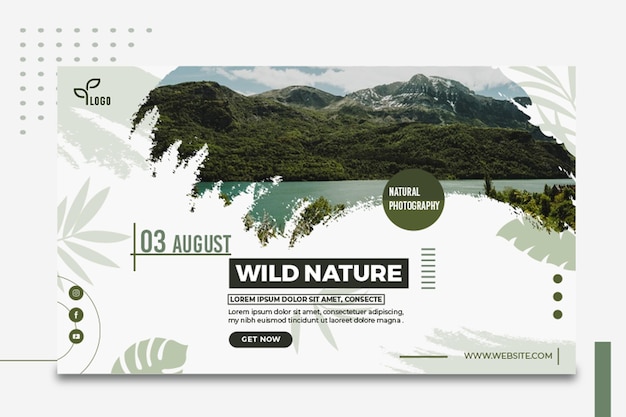 Wild Natur Banner Vorlage
