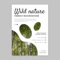 Kostenloser Vektor wilde natur flyer vorlage