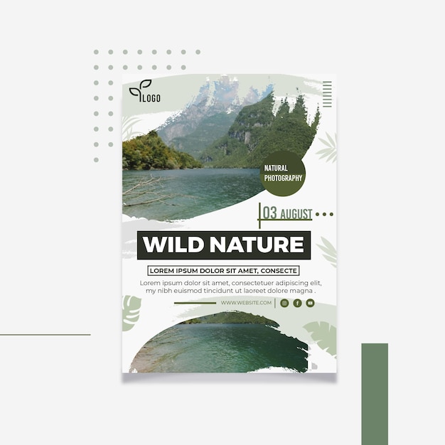 Wildes natürliches Fotografieplakat