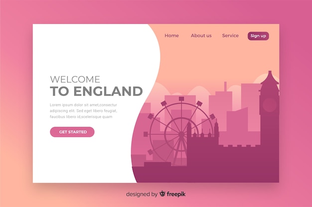 Willkommen auf der Landing Page von England
