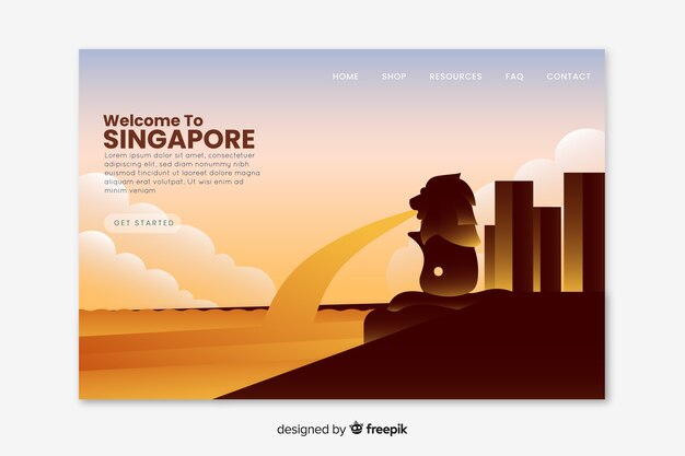 Willkommen auf der Landing Page von Singapur