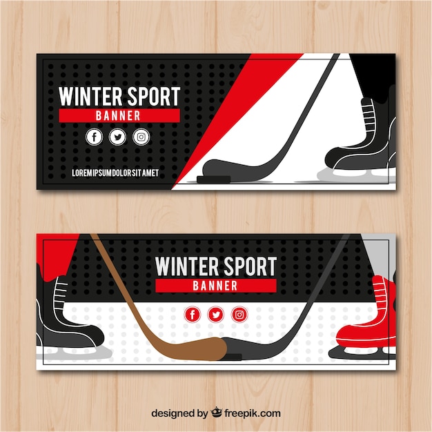 Kostenloser Vektor winter-banner