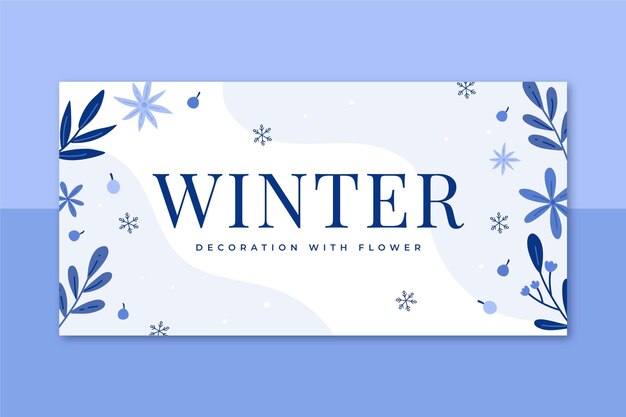 Winter Blog Header Vorlage illustriert