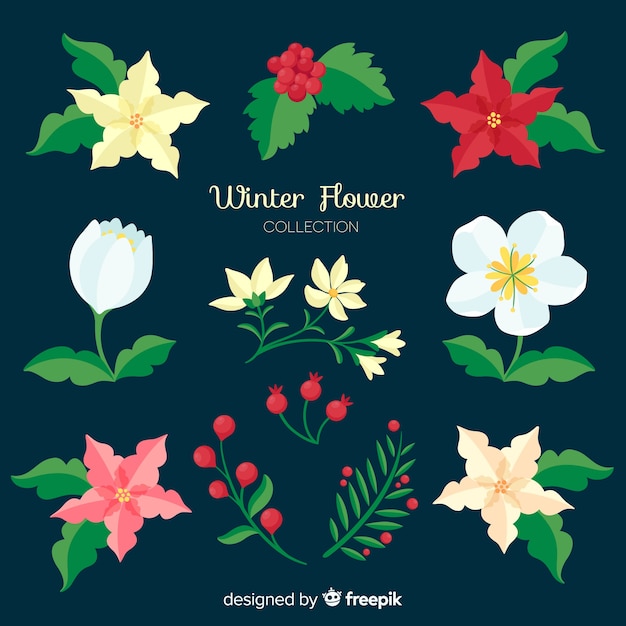 Winter-Blumen-Kollektion