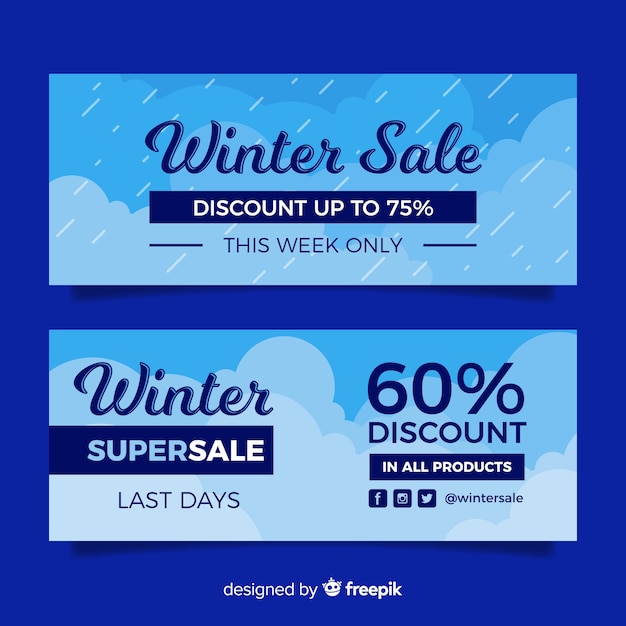 Winter sale banner