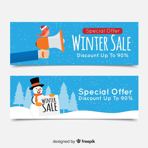 Winter sale banner