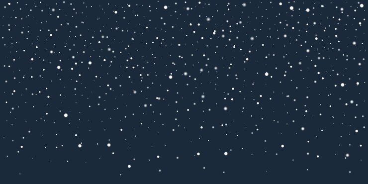Kostenlose Vektor winter-schneefall-effekt mit weißen schneeteilchen auf dunkelblauem hintergrund für urlaubsdesign vektor